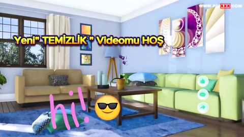 Mihriban Evde Temizlik Yaparken Kısa Şortuyla Eğilip Kalkıyor