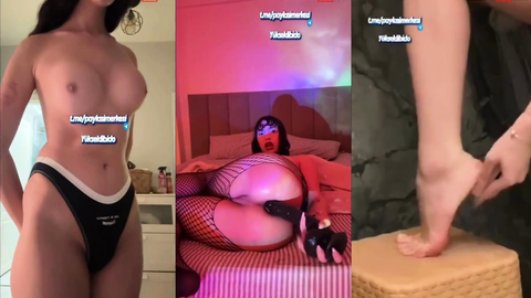 Feryali Çorapla Dildo Sokup Analını Genişletiyor Yatakta