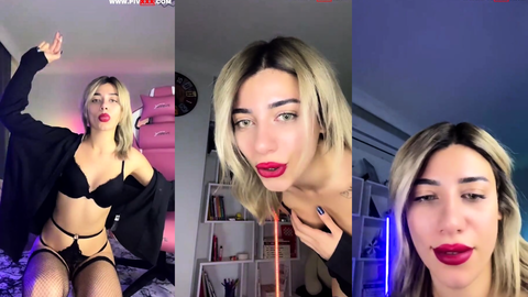 Tango Açi Siyah İç Çamaşırıyla Poz Verip Teşhir Ediyor