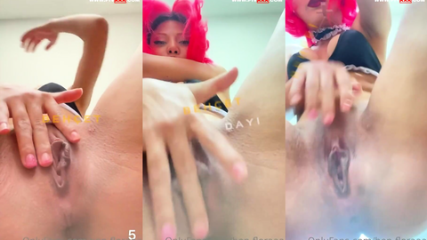 Ben Flora Pembe Saçlı Hatun Amını Parmaklayıp İnliyor
