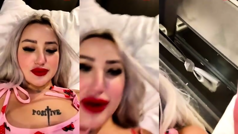 Tango Lara yatakta soyunup amını sergiliyor