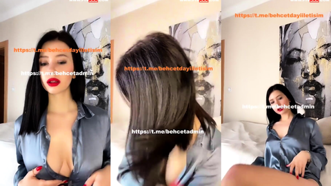 Tango Cansın Kırmızı Rujunu Sürmüş Meme Dekoltesiyle Azdırıyor
