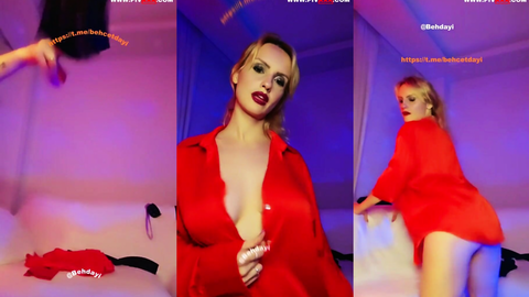Ece Hub sarışın bomba gibi webcamde soyunup azdırıyor
