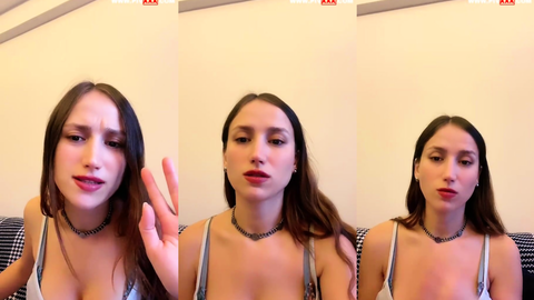 eylül deniz tango dekoltesini açıp boğazını okşuyor