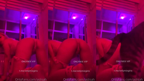 Aslı Şah mor ışıkta götünü sallıyor, OnlyFans'ten sızmış video