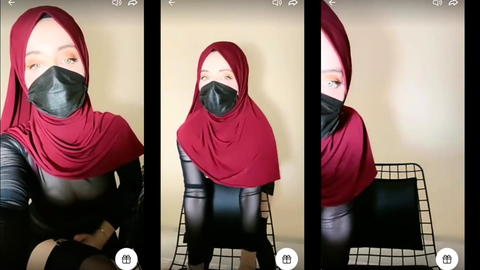 türbanlı boncuk canlı yayında seksi pozlar veriyor