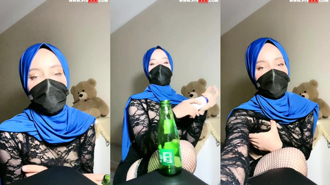 türbanlı boncuk tangoda şişeyle amını sikiyor