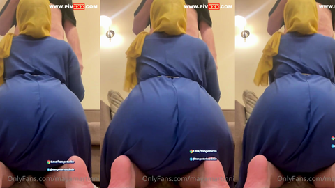 mayamartini onlyfans videosunda türbanlı halde arkadan kıçını açtı