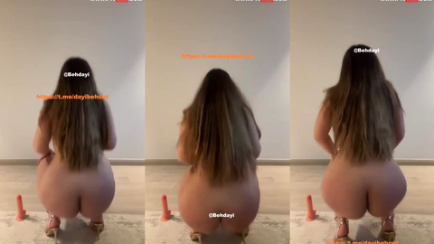 tusem tango götünü açıp dildo önünde squat yapıyor
