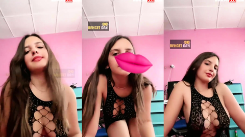 tusem tango seksi elbisesiyle memelerini ve götünü sergiliyor