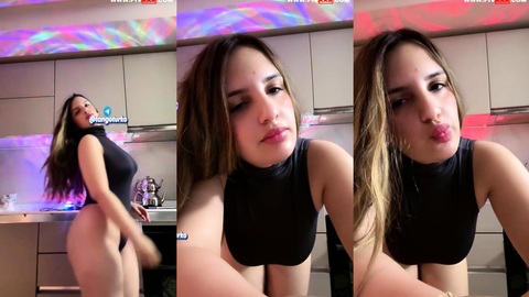 tusem tango mutfakta kalçalarını açıp memelerini elliyor