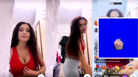 ada kumsal tangoda kalçalarını sallayıp poz veriyor