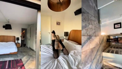 doğa tümer onlyfans videosunda seksi harness'la amını okşuyor