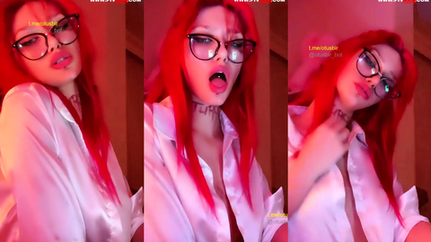 mericeyn tango gözlüklü halde dilini çıkarıp inliyor