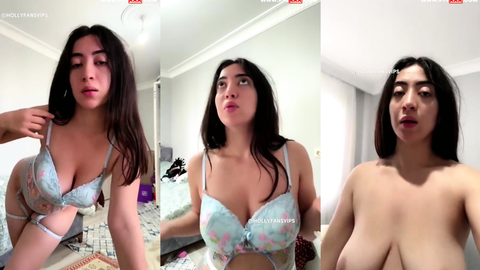 asen tango seksi iç çamaşırıyla poz verip memelerini okşuyor