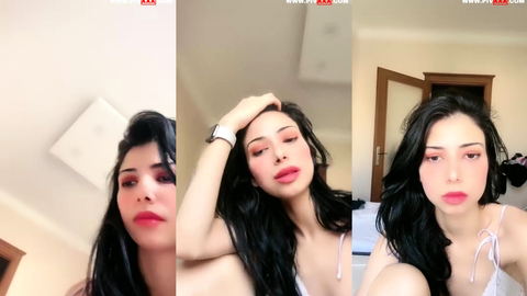 nehir ishowda saçını okşayıp seksi bakışlar atıyor