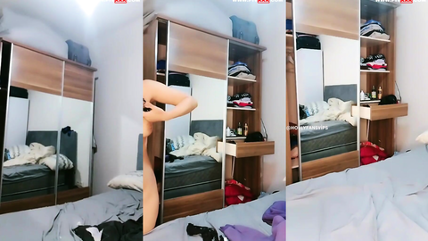 kardelen aynada soyunup dildoyla amını okşuyor