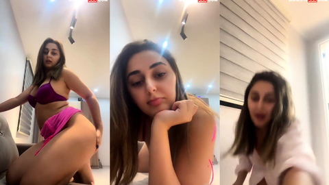 zeynep smith canlıda memelerini sıkıp kalçasını sallıyor