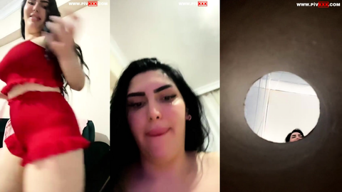 cansu tango kırmızı tangasıyla kalçalarını açıp çikolata yiyor