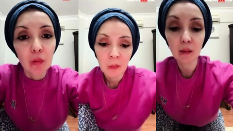 tiktok reyhan türbanlı kalçasını açıp poz veriyor