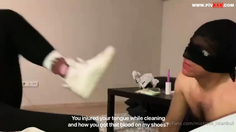 If you don't be a good doormat I clean my shoes on your disgusting face